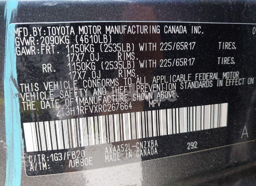 Photo 9 of 2024 Toyota Rav4 LE (VIN 2T3H1RFVXRC267664)