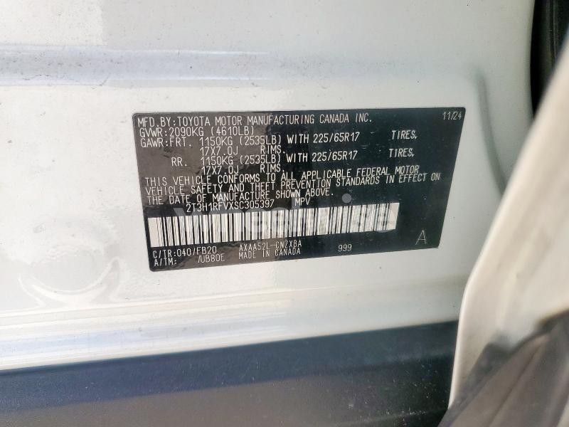 2025 TOYOTA RAV4 LE (VIN 2T3H1RFVXSC305397) main photo