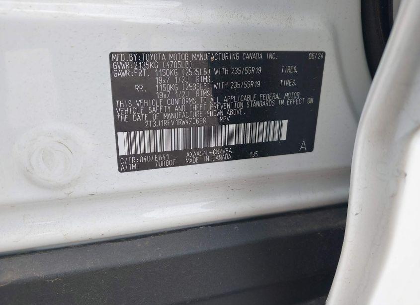 Photo 9 of 2024 Toyota Rav4 ADVENTURE (VIN 2T3J1RFV1RW470698)