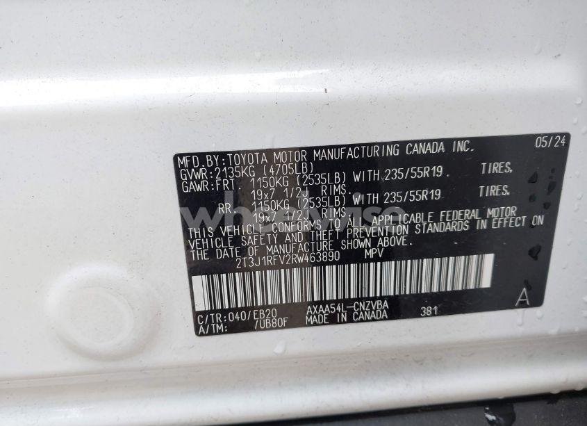 Photo 9 of 2024 Toyota Rav4 ADVENTURE (VIN 2T3J1RFV2RW463890)