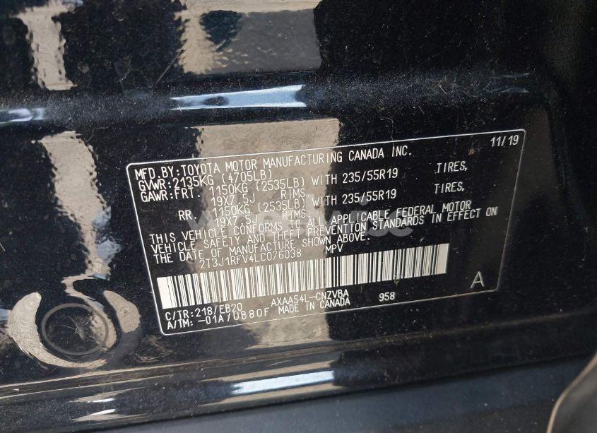 Photo 9 of 2020 Toyota Rav4 ADVENTURE (VIN 2T3J1RFV4LC076038)