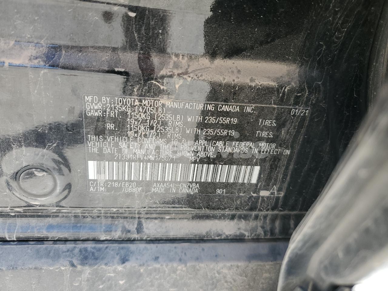 Photo 13 of 2021 TOYOTA RAV4 ADVENTURE (VIN 2T3J1RFV4MW175071)