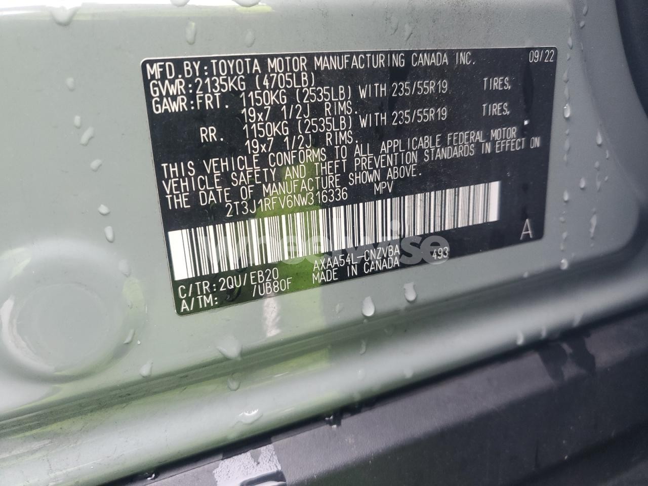 Photo 13 of 2022 TOYOTA RAV4 ADVENTURE (VIN 2T3J1RFV6NW316336)