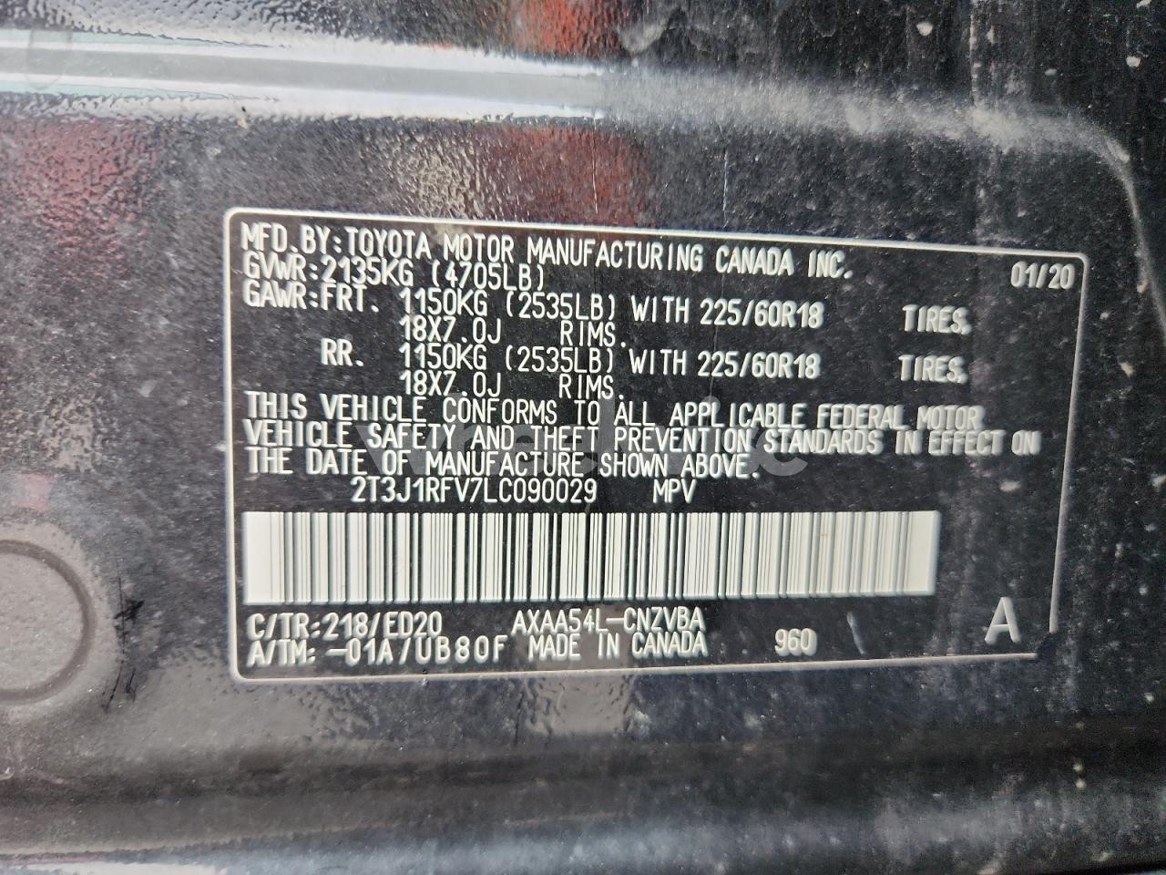 Photo 13 of 2020 TOYOTA RAV4 ADVENTURE (VIN 2T3J1RFV7LC090029)