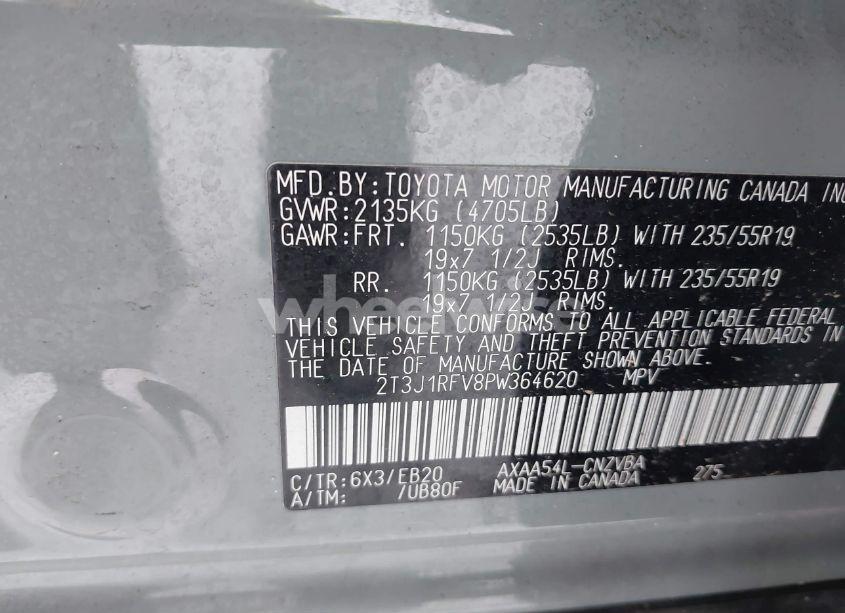 Photo 9 of 2023 Toyota Rav4 ADVENTURE (VIN 2T3J1RFV8PW364620)