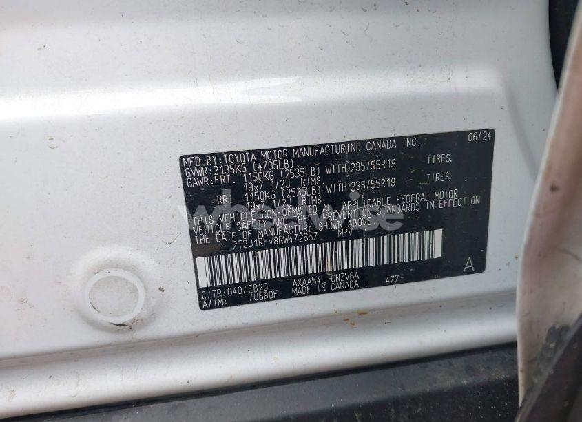 Photo 9 of 2024 Toyota Rav4 ADVENTURE (VIN 2T3J1RFV8RW472657)