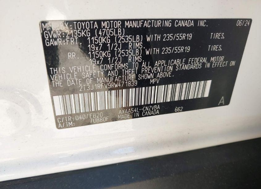 Photo 9 of 2024 Toyota Rav4 ADVENTURE (VIN 2T3J1RFV9RW471839)