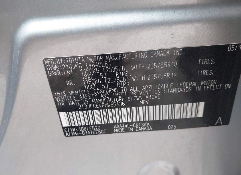 Photo 9 of 2017 Toyota Rav4 SE (VIN 2T3JFREV8HW654361)