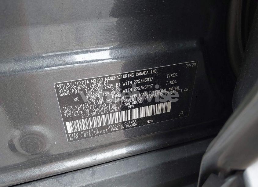 Photo 9 of 2020 Toyota Rav4 LE (VIN 2T3K1RFV1LC085767)