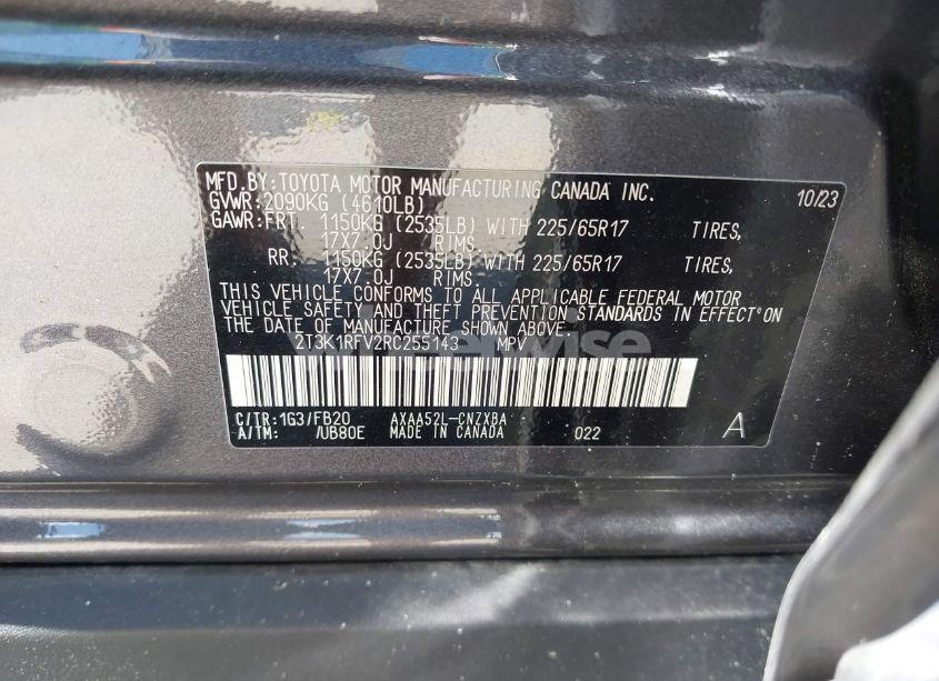 Photo 9 of 2024 Toyota Rav4 LE (VIN 2T3K1RFV2RC255143)