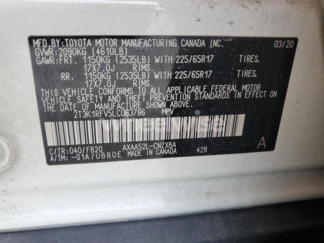 Photo 7 of 2020 TOYOTA RAV4 LE (VIN 2T3K1RFV5LC063786)