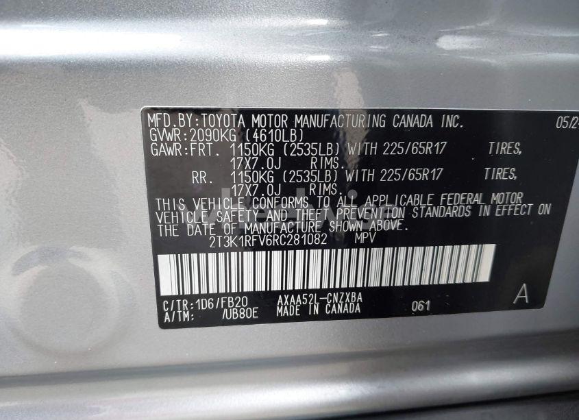 Photo 9 of 2024 Toyota Rav4 LE (VIN 2T3K1RFV6RC281082)