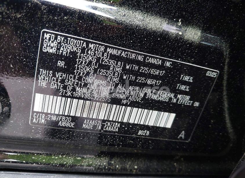 Photo 9 of 2025 Toyota Rav4 LE (VIN 2T3K1RFV8SC322575)