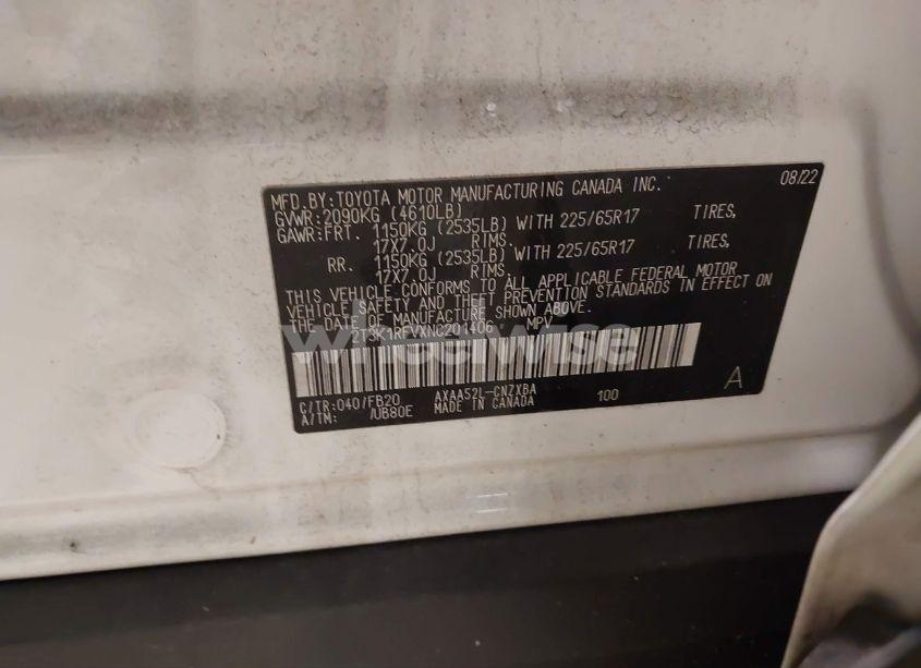 Photo 9 of 2022 Toyota Rav4 LE (VIN 2T3K1RFVXNC201406)