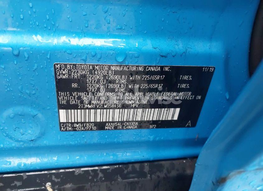 Photo 9 of 2020 Toyota Rav4 HYBRID LE (VIN 2T3MWRFV2LW058456)