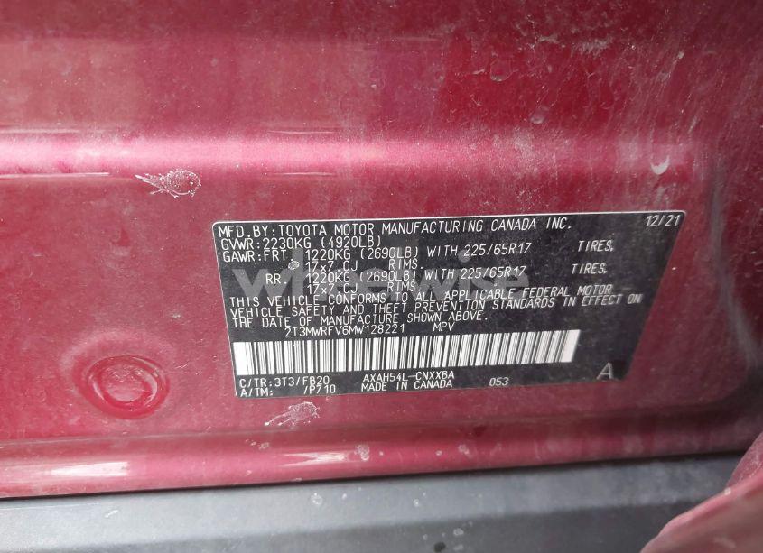 Photo 9 of 2021 Toyota Rav4 HYBRID LE (VIN 2T3MWRFV6MW128221)