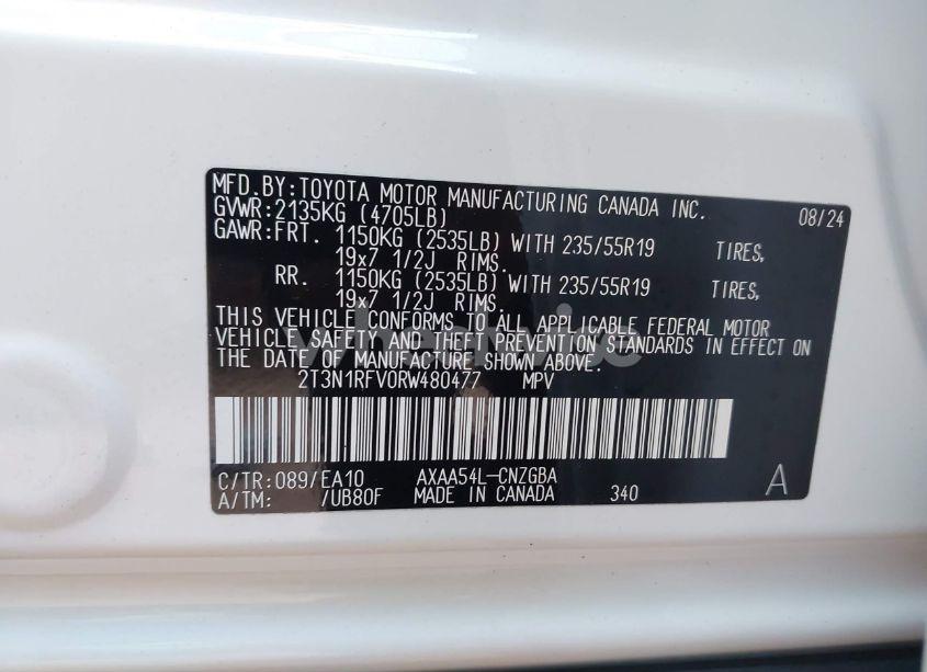 Photo 9 of 2024 Toyota Rav4 LIMITED (VIN 2T3N1RFV0RW480477)