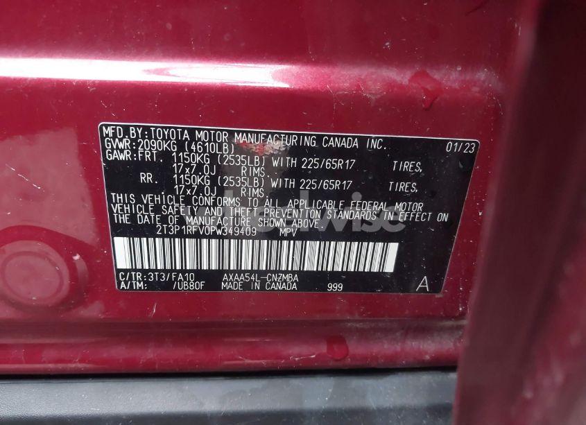 Photo 9 of 2023 Toyota Rav4 XLE (VIN 2T3P1RFV0PW349409)