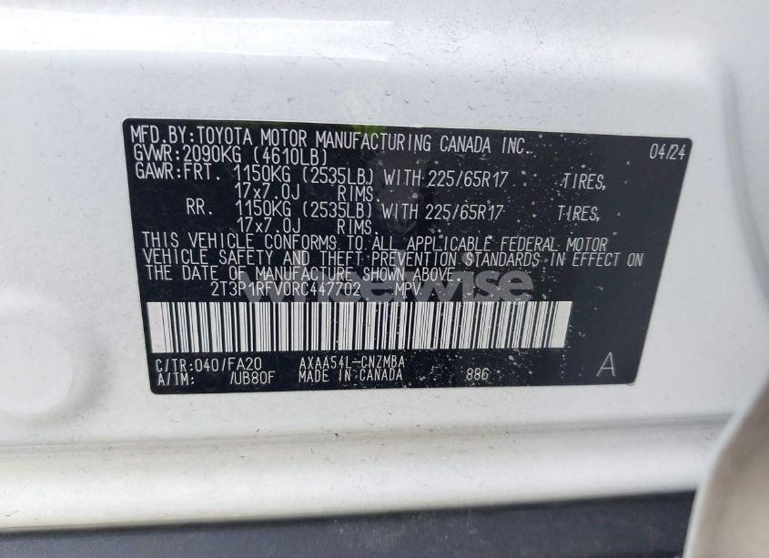 Photo 9 of 2024 Toyota Rav4 XLE (VIN 2T3P1RFV0RC447702)