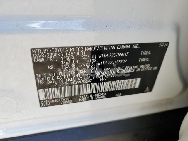 Photo 9 of 2025 TOYOTA RAV4 XLE (VIN 2T3P1RFV0SW495947)