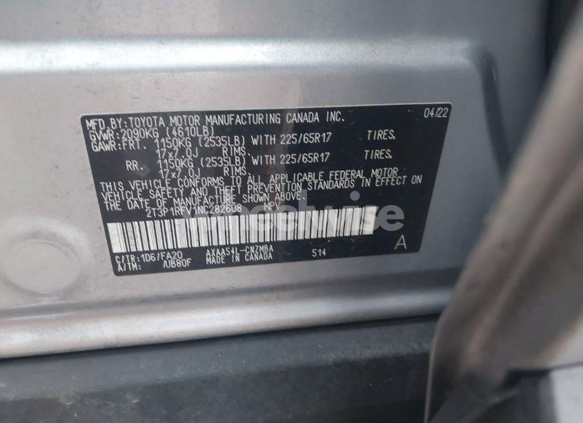 Photo 9 of 2022 Toyota Rav4 XLE (VIN 2T3P1RFV1NC282608)