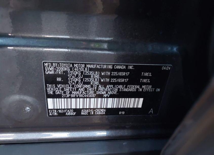Photo 9 of 2024 Toyota Rav4 XLE (VIN 2T3P1RFV1RC445697)
