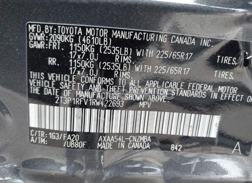 Photo 9 of 2024 Toyota Rav4 XLE (VIN 2T3P1RFV1RW422693)