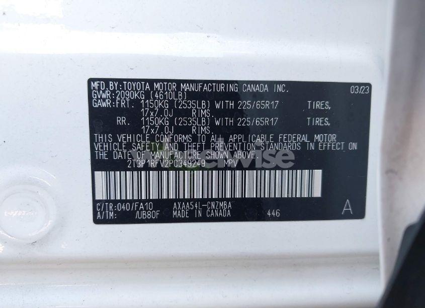 Photo 9 of 2023 Toyota Rav4 XLE (VIN 2T3P1RFV2PC349249)