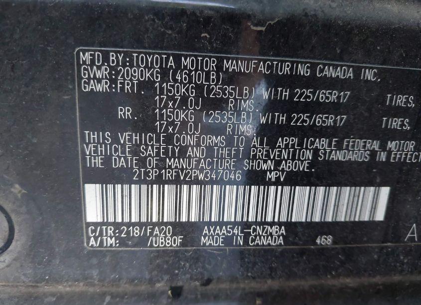 Photo 9 of 2023 Toyota Rav4 XLE (VIN 2T3P1RFV2PW347046)