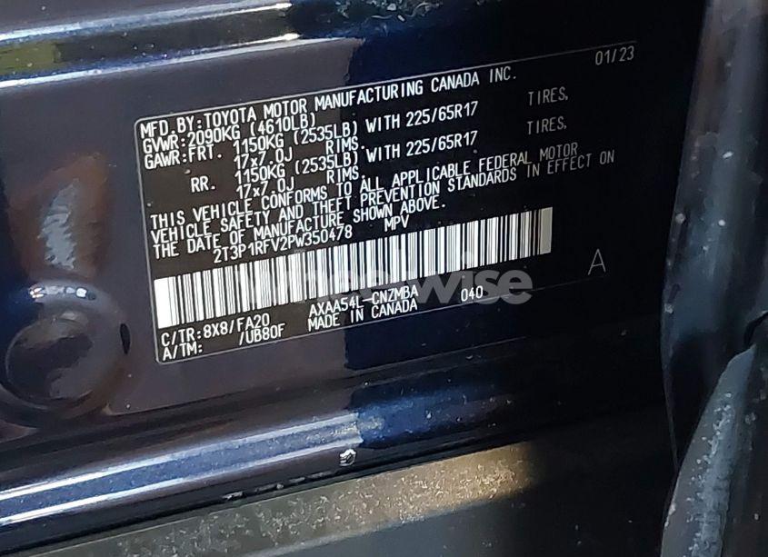 Photo 9 of 2023 Toyota Rav4 XLE (VIN 2T3P1RFV2PW350478)