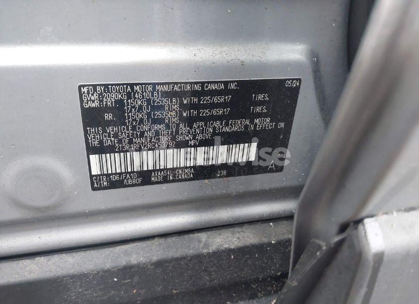 Photo 9 of 2024 Toyota Rav4 XLE (VIN 2T3P1RFV2RC453792)