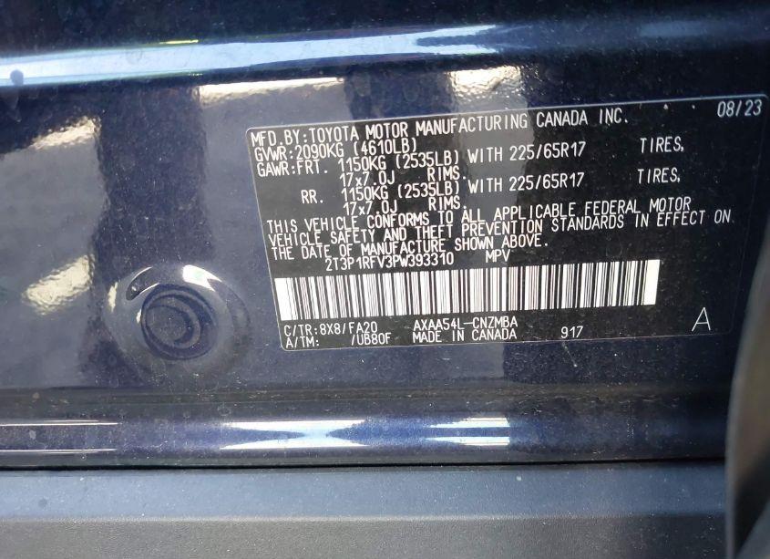 Photo 9 of 2023 Toyota Rav4 XLE (VIN 2T3P1RFV3PW393310)