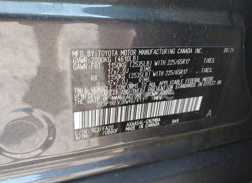 Photo 9 of 2024 Toyota Rav4 XLE (VIN 2T3P1RFV3RW467411)