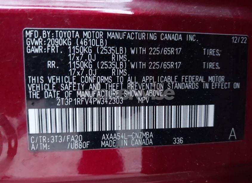 Photo 9 of 2023 Toyota Rav4 XLE (VIN 2T3P1RFV4PW342303)