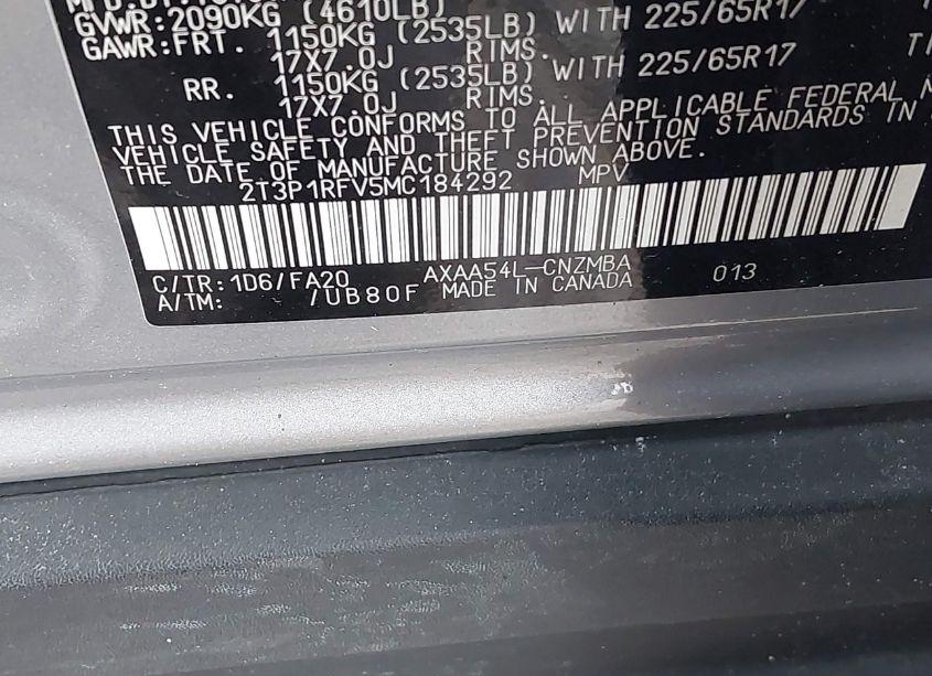 Photo 9 of 2021 Toyota Rav4 XLE (VIN 2T3P1RFV5MC184292)