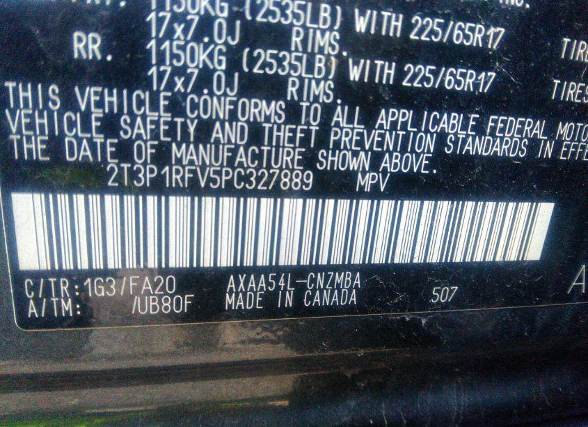 Photo 9 of 2023 Toyota Rav4 XLE (VIN 2T3P1RFV5PC327889)