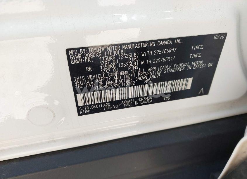 Photo 9 of 2021 Toyota Rav4 XLE (VIN 2T3P1RFV6MC149762)