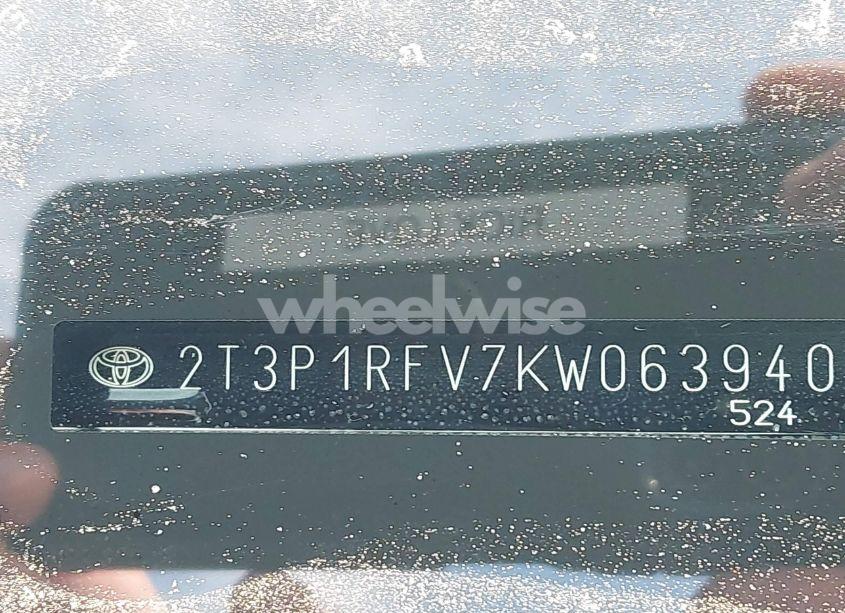 Photo 9 of 2019 Toyota Rav4 XLE (VIN 2T3P1RFV7KW063940)