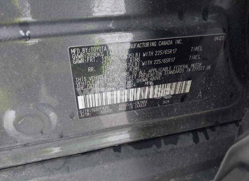 Photo 9 of 2023 Toyota Rav4 XLE (VIN 2T3P1RFV7PC356004)