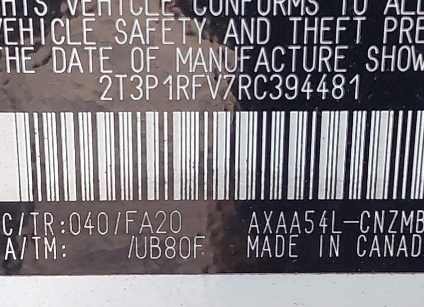 Photo 9 of 2024 Toyota Rav4 XLE (VIN 2T3P1RFV7RC394481)