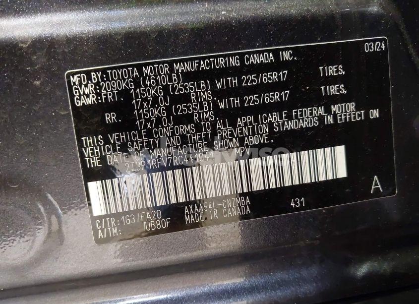 Photo 9 of 2024 Toyota Rav4 XLE (VIN 2T3P1RFV7RC441041)