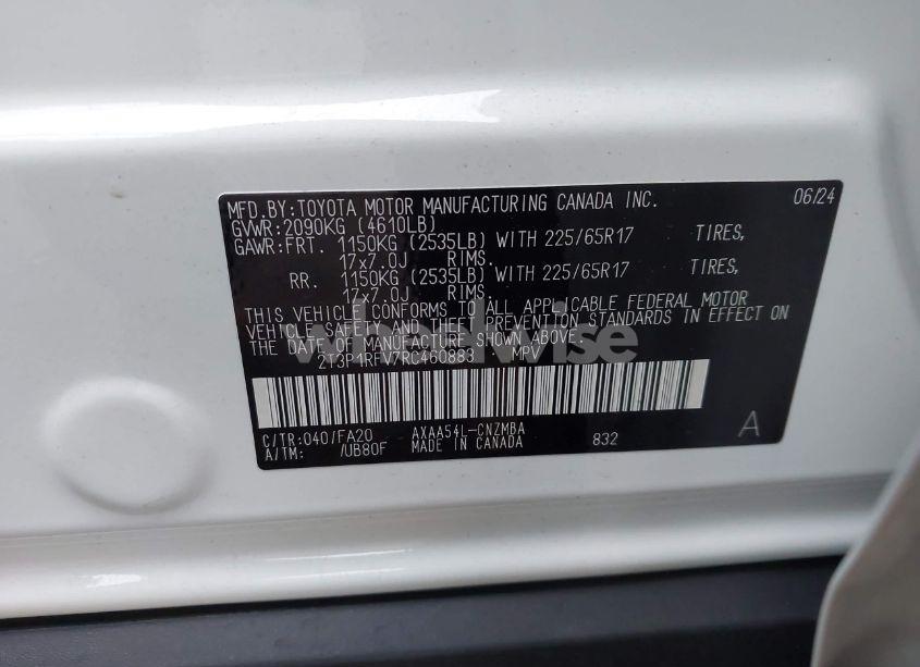 Photo 9 of 2024 Toyota Rav4 XLE (VIN 2T3P1RFV7RC460883)