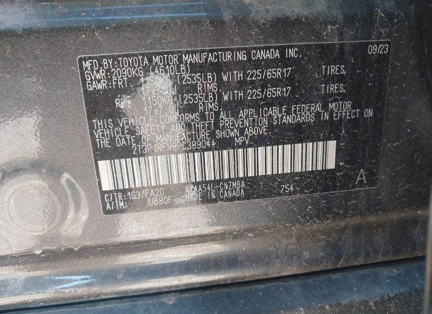 Photo 9 of 2023 Toyota Rav4 XLE (VIN 2T3P1RFV8PC389044)