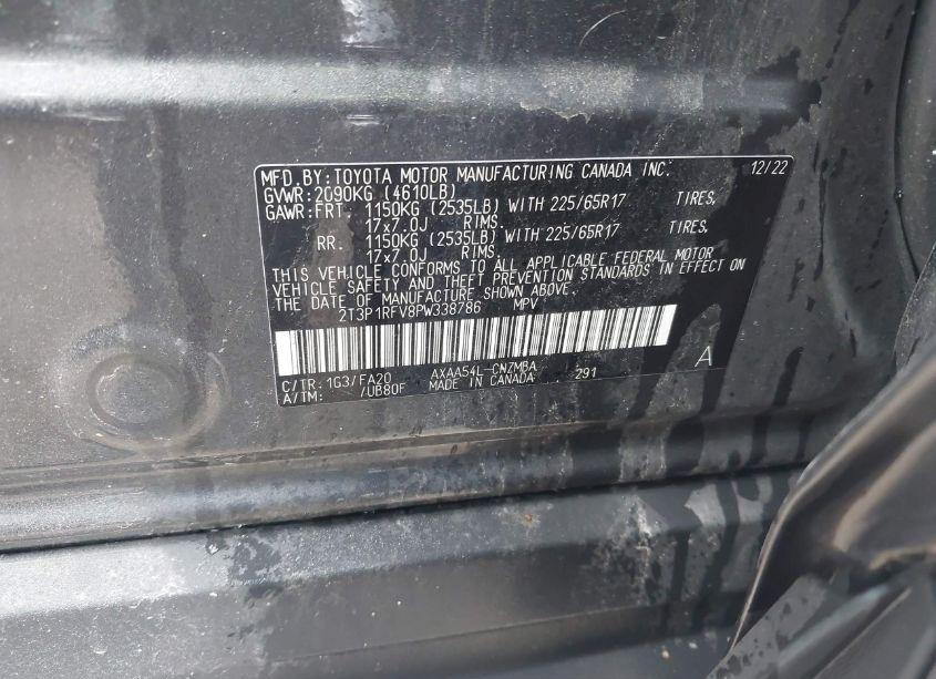 Photo 9 of 2023 Toyota Rav4 XLE (VIN 2T3P1RFV8PW338786)