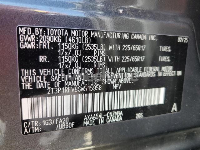 Photo 11 of 2025 TOYOTA RAV4 XLE (VIN 2T3P1RFV8SW515958)