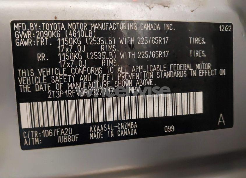 Photo 9 of 2023 Toyota Rav4 XLE (VIN 2T3P1RFV9PC327717)