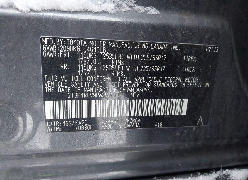 Photo 9 of 2023 Toyota Rav4 XLE (VIN 2T3P1RFV9PW353295)