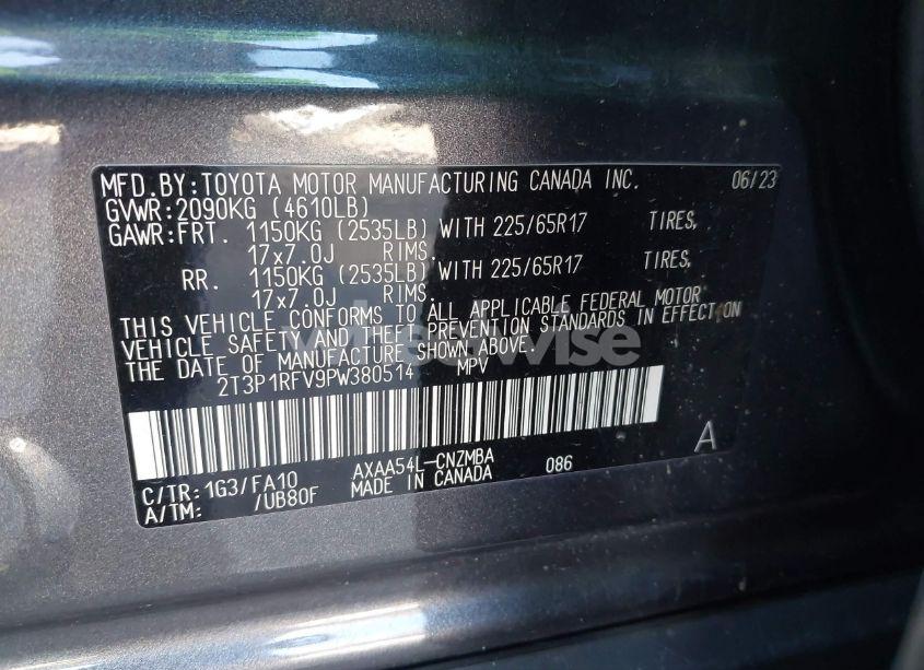 Photo 9 of 2023 Toyota Rav4 XLE (VIN 2T3P1RFV9PW380514)