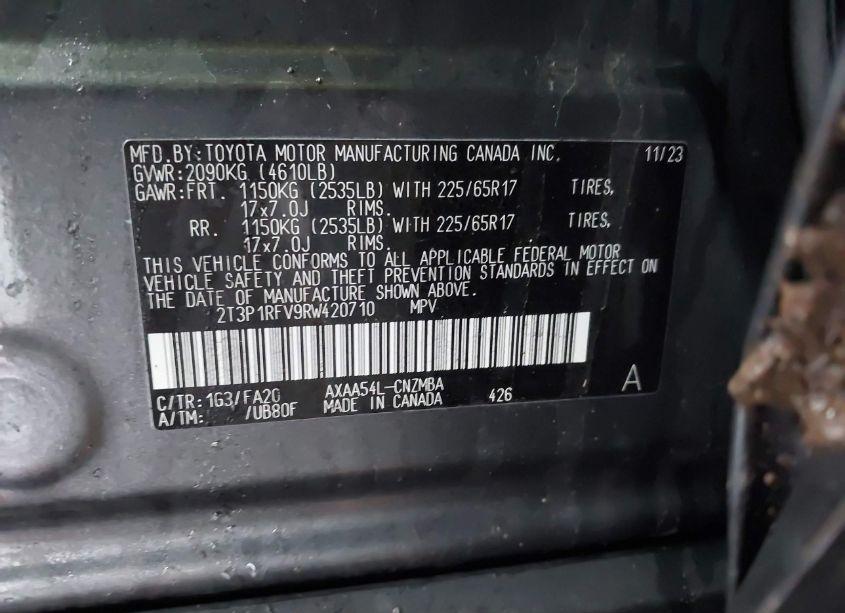 Photo 9 of 2024 Toyota Rav4 XLE (VIN 2T3P1RFV9RW420710)