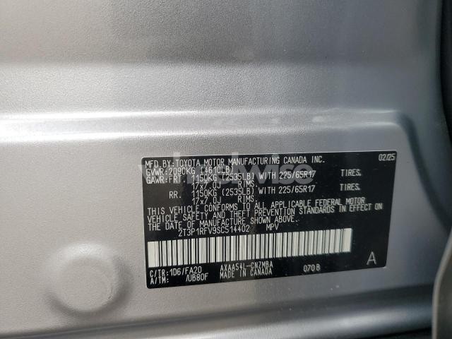 Photo 4 of 2025 TOYOTA RAV4 XLE (VIN 2T3P1RFV9SC514402)